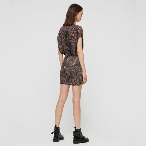 ALLSAINTS Reid Scarf Playsuit Size 0 - Picture 4 of 16